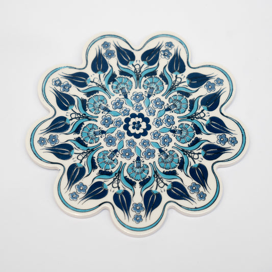 Blue Tulip Coaster- Zwarahhome