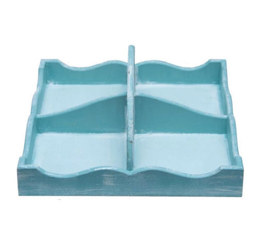 Blue Divided Serving Tray- Zwarahhome