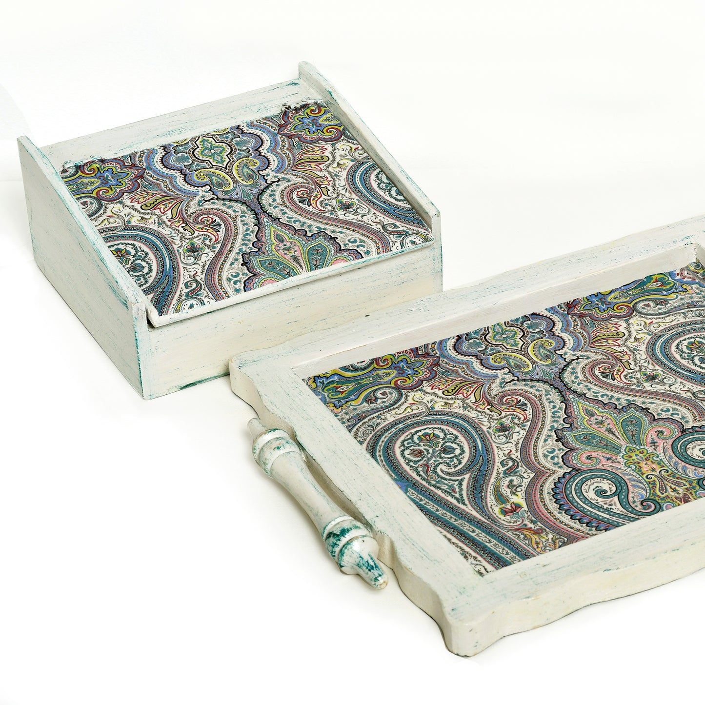 Tray & tea box - mahindi