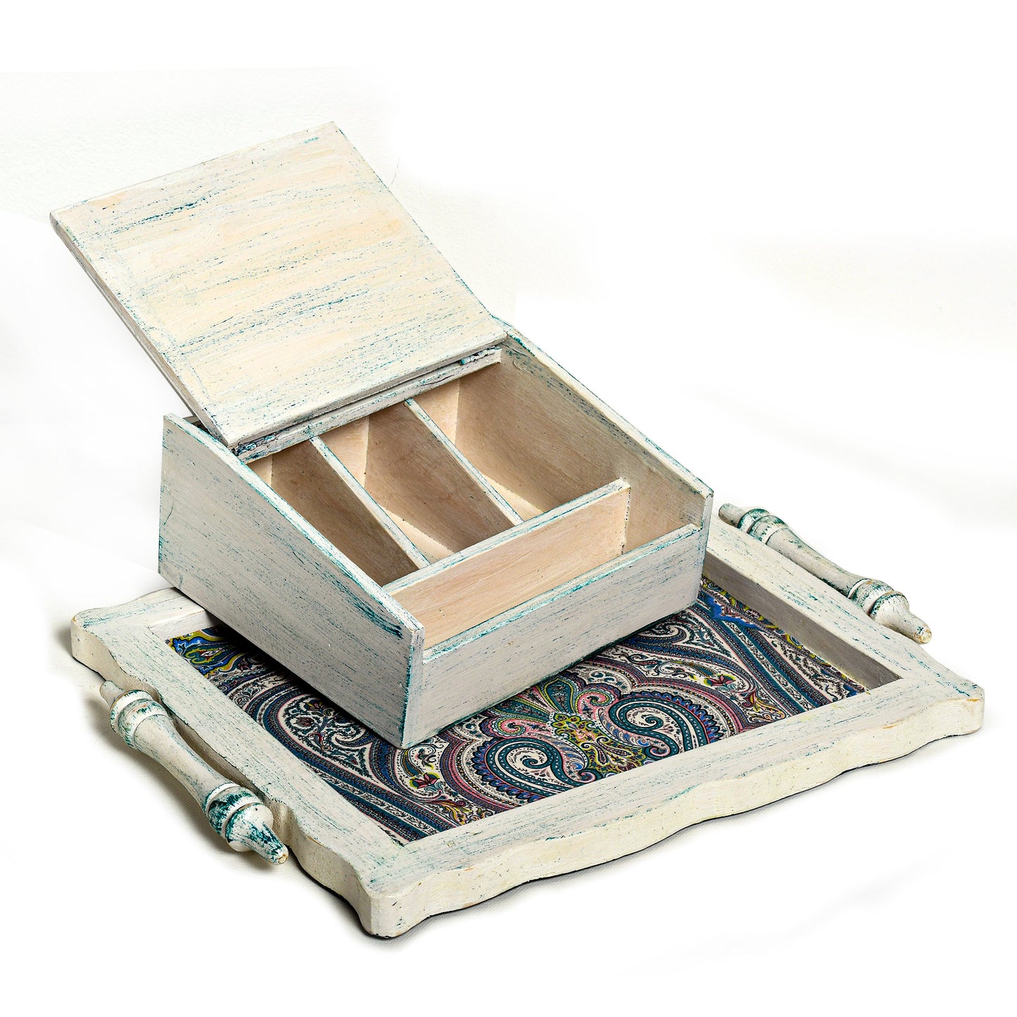 Tray & tea box - mahindi