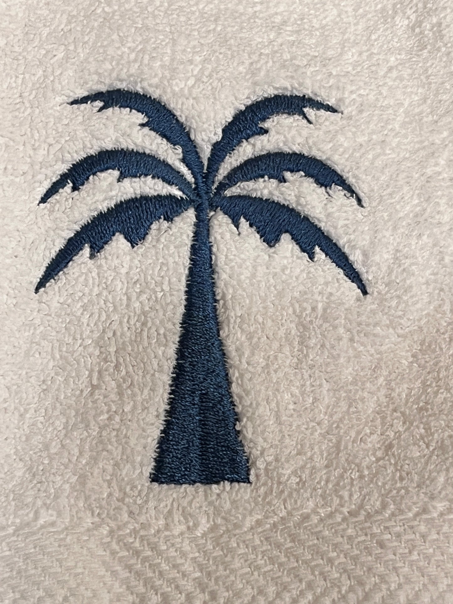 Blue Palm Set - White