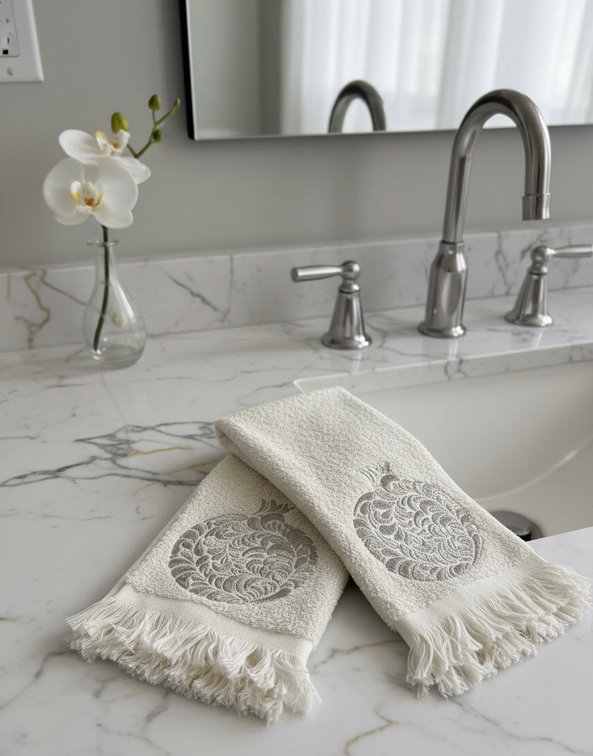 The Rimon Set - Large Off White with gold