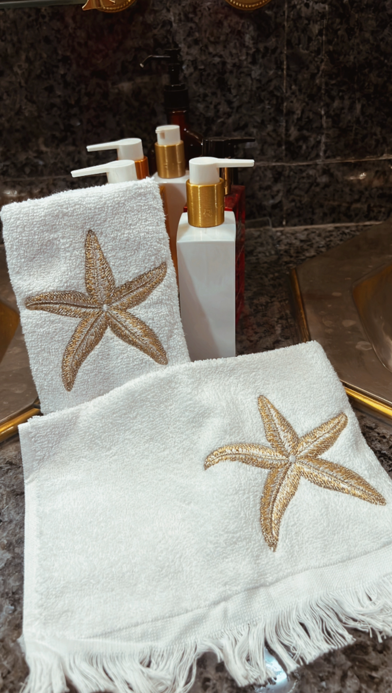 Starfish Towel Set - White