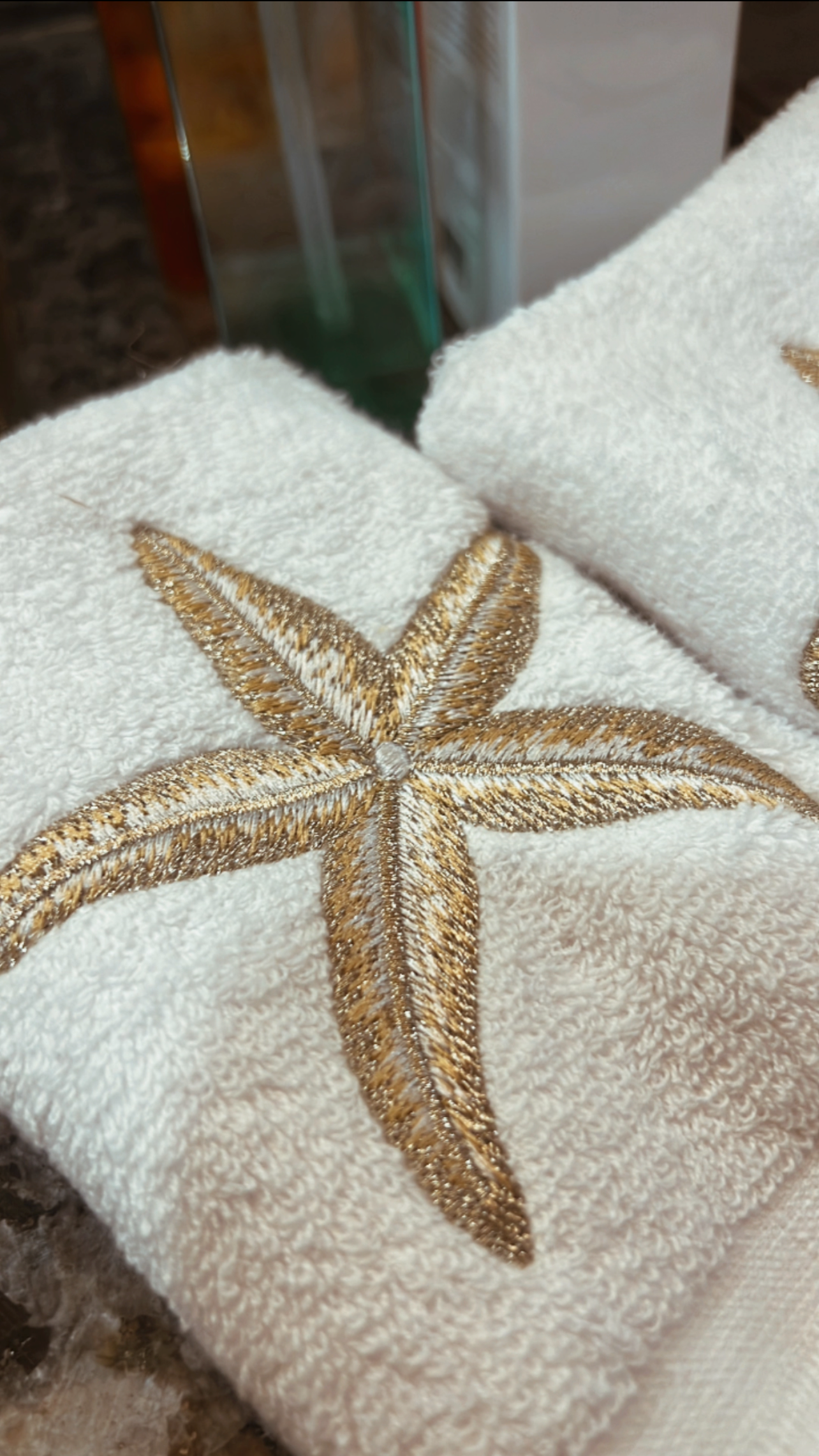 Starfish Towel Set - White