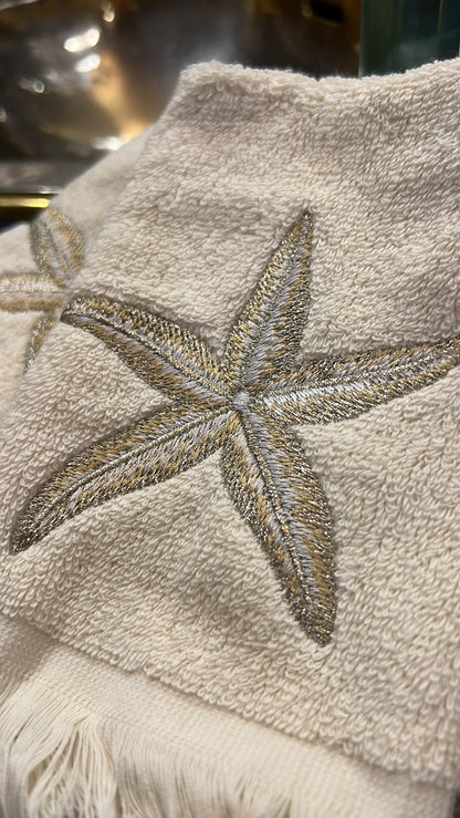 Starfish Towel Set - off white