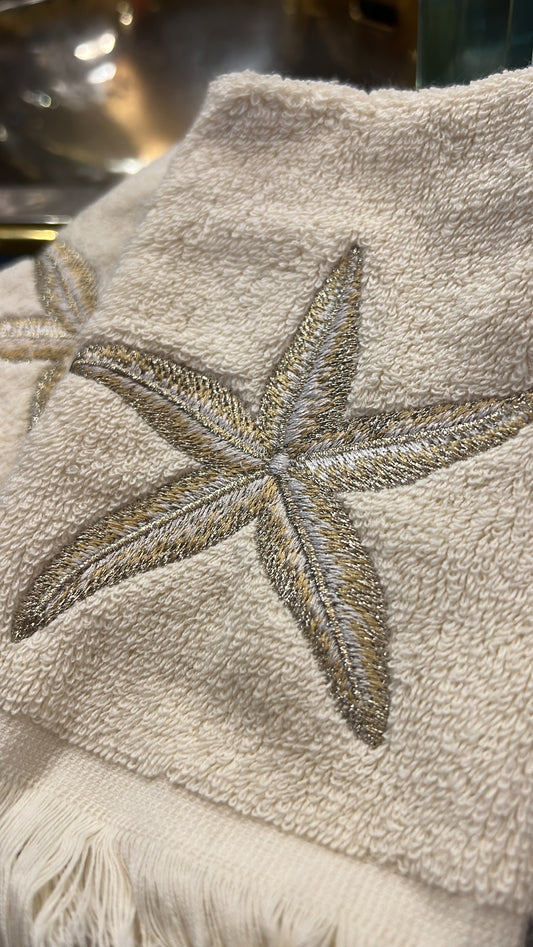 Starfish Towel Set - off white
