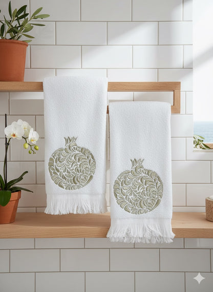 The Rimon Set - large white with gold