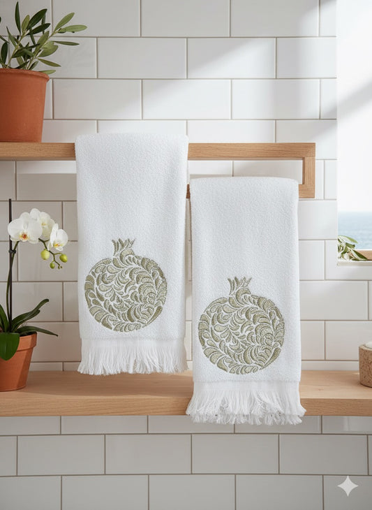 The Rimon Set - large white with gold