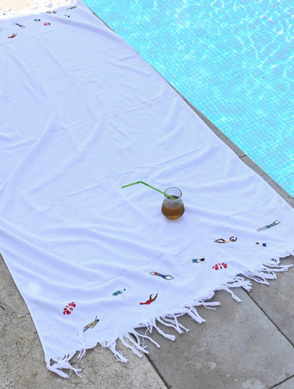 Poolside Escape Beach Towel