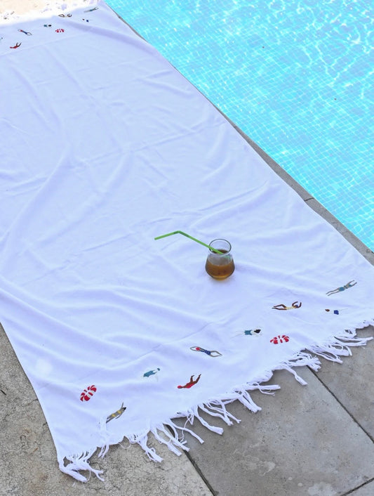 Poolside Escape Beach Towel
