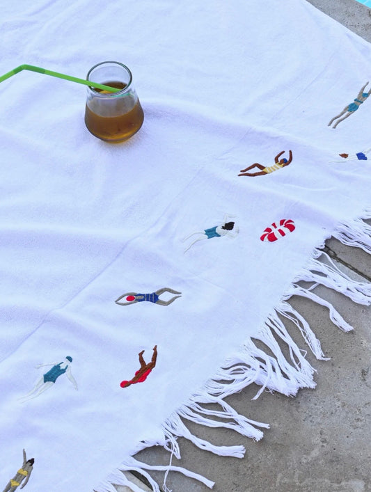 Poolside Escape Beach Towel