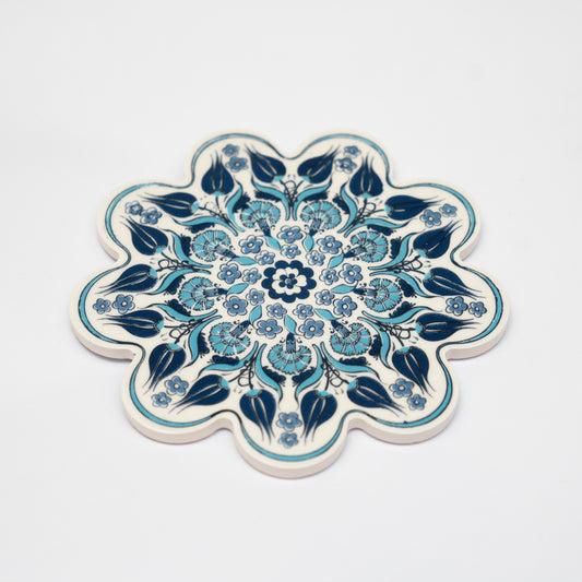 Blue Tulip Coaster- Zwarahhome