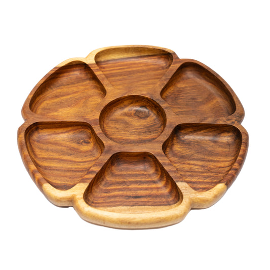 Flower Wooden Plate - ZwarahHome