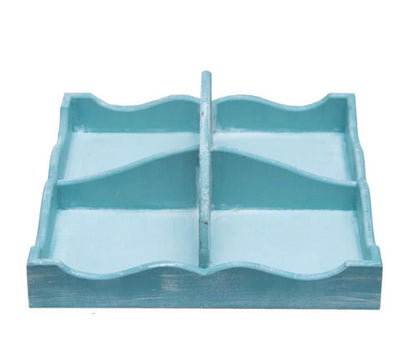 Blue Divided Serving Tray- Zwarahhome