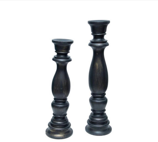 Black Candle Holder- Zwarahhome