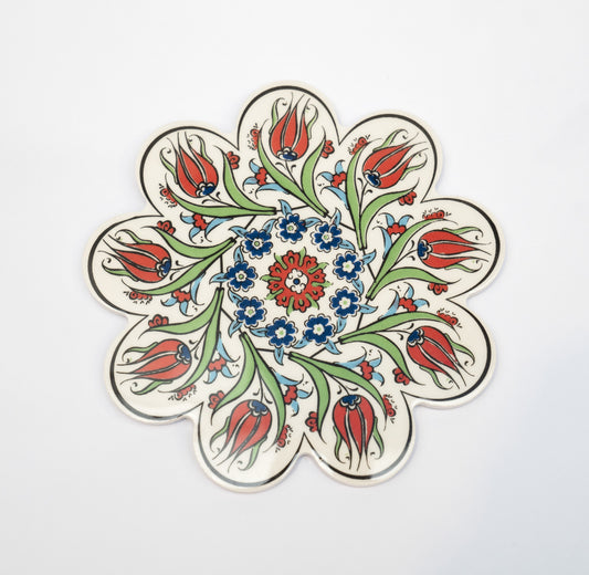 Red tulip coaster - ZwarahHome